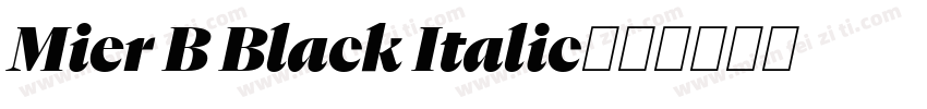 Mier B Black Italic字体转换